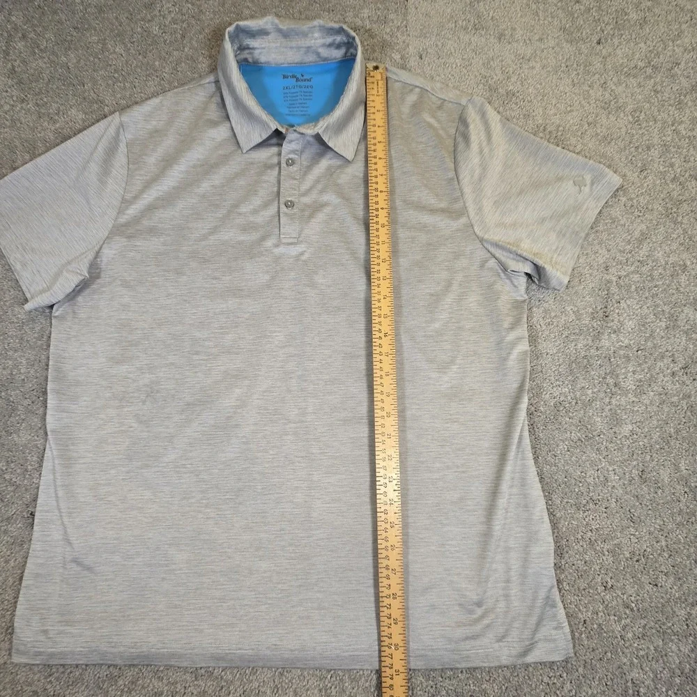 Birdie Bound Golf Short‎ Sleeve Men's Polo Shirt Hawaiian Gray 2XL